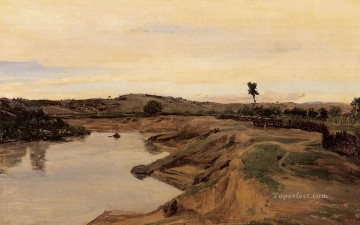 El Paseo de Poussin también conocido como Campaña Romana plein air Romanticismo Jean Baptiste Camille Corot Pinturas al óleo